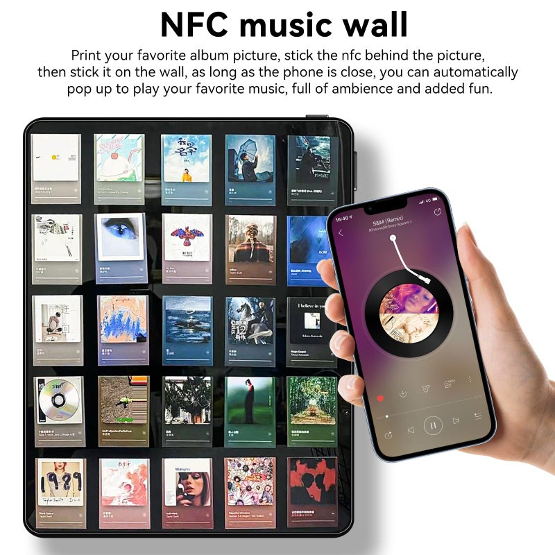 BABIQT 100 قطعة ملصقات NFC NTAG215 علامات NFC قابلة لإعادة الكتابة ملصقات دائرية 25 مم (1 بوصة)، 504 بايت ذاكرة شريحة NFC قابلة للبرمجة للأجهزة المدعومة بتقنية NFC و Nintendo Switch و Wii U و 3Ds - أبيض - Image 3